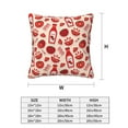 thumbnail image 2 of Throw Pillow Covers, Cute Tomato Ketchup Soft Square Pillow Cases with Invisible Zipper for Couch Bed Sofa, Farmhouse Fall Home Decor 16"x16", 2 of 7