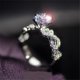 thumbnail image 1 of Anillos de joyería de moda CC para mujer, dijes de Zirconia cúbica, compromiso de boda nupcial, anillo de Color oro blanco, triangulación de envío Tan Jianjun unisex, 1 of 2
