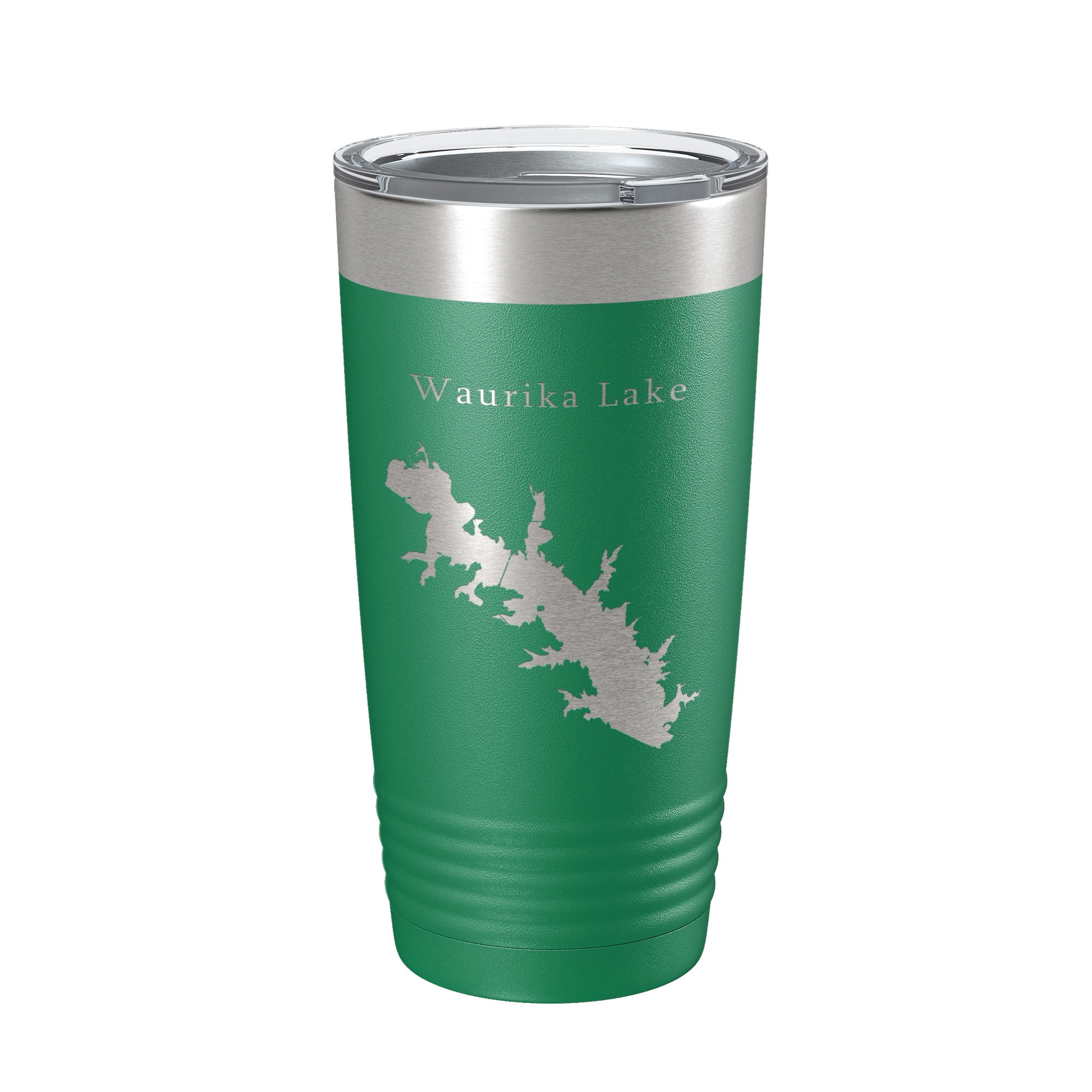 Waurika Lake Map Tumbler Travel Mug Insulated Laser Engraved Coffee Cup