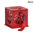 thumbnail image 3 of comerut 2Pcs Xi Letter Hollow Out Candy Chocolate Sweet Box Chinese Wedding Party Favors, 3 of 5