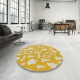 thumbnail image 3 of Ahgly Company Tapis d'Intérieur Carré Motif Récolte Or, 7 Pieds Carré, 3 of 6