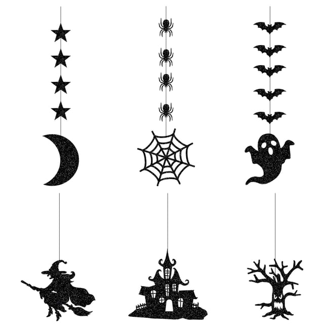 Halloween Bat/ Pumpkin Decorations, Paper Material, Pre-Assembled with Hanging Ropes, Multiple Styles for Party & Home Festive Use