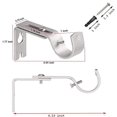 thumbnail image 2 of Un lote de 2 soportes de pared ajustables para varillas de muro cortina de metal macizo - Soporte universal para varilla romana Soporte para varilla ajustable para muro cortina, 2 of 5