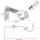 thumbnail image 2 of Un lote de 2 soportes de pared ajustables para varillas de muro cortina de metal macizo - Soporte universal para varilla romana Soporte para varilla ajustable para muro cortina, 2 of 5
