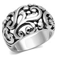 thumbnail image 1 of Alamode 3W052-5 Women Rhodium Brass Ring with No Stone in No Stone - Size 5, 1 of 1