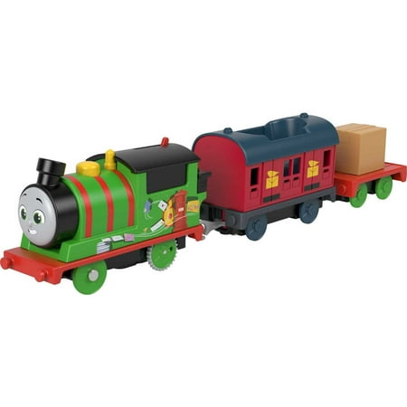 Thomas & Friends Percy Toy Train Play Vehicle, Motorized Engine with Mail Delivery Cargo