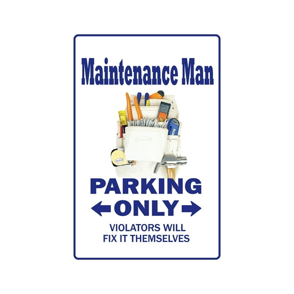 SignMission D-8-Z-Maintence man 8 x 12 in. Novelty Sticker - Maintenance Man
