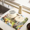 thumbnail image 6 of Ryvnso Easter Bunny Tulip Flower Dish Drying Mat for Kitchen Countertop 18x24 Large Dish Pad Drainer Rack Dish Sink Mats, 6 of 7
