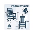 thumbnail image 4 of Bingirl 1-Pack Home Garden HDPE Oversized Rocking Chairs for Outdoor Use - All-Weather Resistant Poly Plastic Rocker with High Back, Heavy Duty Patio Rocking Chairs, 4 of 8