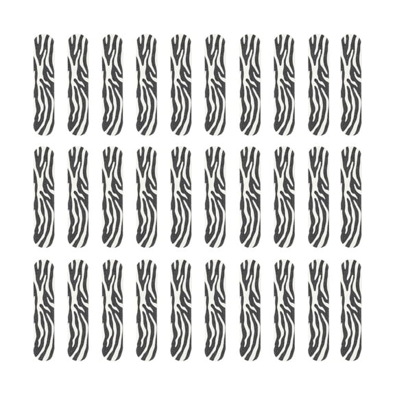 Unique Bargains 30 Pcs Mini Straight Sponge Nail Files Black White