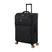 it luggage Compartment 3 Piece Set Softside 8 Wheel Expandable Luggage Suticase Spinner, Black