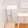 thumbnail image 4 of Zhaomeidaxi Mini Refrigerator Double Door Design Kitchen Wooden Fridge Refrigerator Fridge Freezer for DIY Accessories 1/12 doll house, 4 of 9