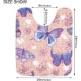 thumbnail image 6 of Coolnut Flowers and Butterfly Bathroom Rug Rectangular Bath Mat Non Slip Bath Rugs Absorbent Shaggy Bathmats for Sink Shower 16" x 24" Home Decor, 6 of 7