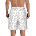 thumbnail image 3 of Naloa Cute Rabbit Men's Beach Shorts, Surfing shorts, Swim trunks, Quick Dry Swim Trunks for Surfing Beach Fun - 3X-Large, 3 of 9
