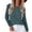 Green, variant on Women's Star Print Round Neck Long Sleeve Sweatshirt, Loose Fit Casual Pullover Top with Five-Point Star Pattern for Daily Wear, Street Fashion and All Season Comfort Blue L