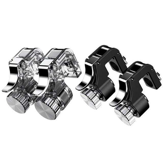 Metal Game Trigger Smartphone Mobile Game Button, L1R1 L2 R2 Shooter Joystick Used for PUBG Mobile Gamepad Shooting Button Aiming