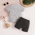thumbnail image 3 of Gerichy Toddler Boys Clothes Toddler Boys Summer 2PCS Outfits Letter Print Short Sleeve Shirt Top Shorts Set, 3 of 6