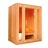 ALEKO Wet Dry Sauna 3 Person Canadian Hemlock Wood Indoor with 3 KW ETL Heater