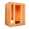 ALEKO SE3KUPA Canadian Hemlock Wood Indoor Wet Dry Sauna, 3 kW Harvia KIP Heater, 3 Person