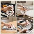 thumbnail image 5 of 4 Pcs Funny Kitchen Towels,Brown Boho Plant Pattern Microfiber Dish Towels,Kitchen Tea Towels,Kitchen Towel Set (18" X 26"), 5 of 7