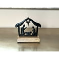 thumbnail image 3 of Nativity Scene Christmas Decoration Rustic Wood & Metal Holy Family With Baby Jesus Tabletop Religious Holiday Décor Home Mantel Desk Centerpiece Fireplace (5 3/4" x 5 3/4"), 3 of 7