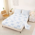 thumbnail image 2 of Erosebridal Kawaii Bow Tie Queen Sheet Sets 4 Pieces,Blue Princess Bow Knot Bed Set,Luxury Bedroom Decor, 2 of 5