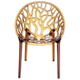 thumbnail image 3 of Compamia Crystal Polycarbonate Patio Dining Chair in Amber, 3 of 13