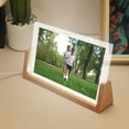 thumbnail image 3 of Uxcell 6 Inch Wooden LED Light Base Beech Wood Light Display Stand Table Lighted Lamp Base Night Light, Warm Light, 3 of 5