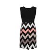 thumbnail image 4 of Fridja Women O- Neck Sleeveles Dress wave pattern Print Mini Tank Tops Dress, 4 of 6