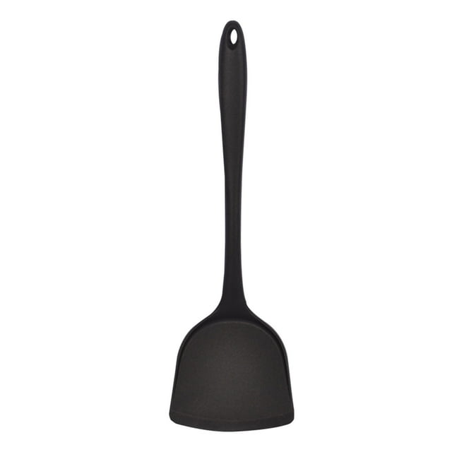 EDFBUYKRS Silicone Kitchen Utensils High Heat Non Stick Flexible Large Black Silicone Spatula For Non Stick Heat Cookware