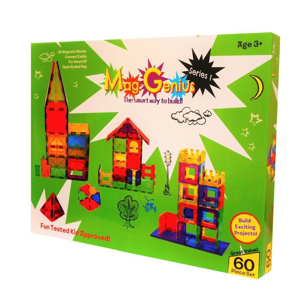 Toys & Games Intelligent Magnetic Building Blocks Tiles Play SetGreat 