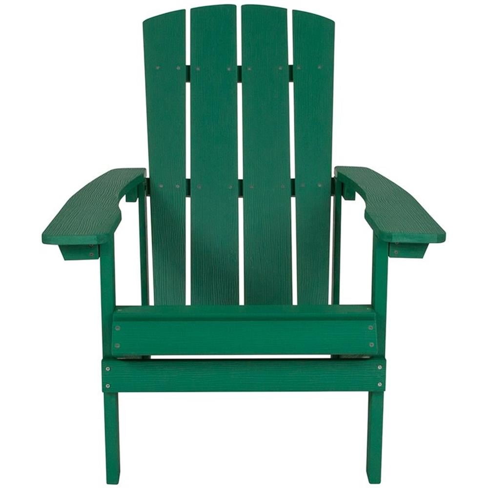 Home Square 2 Piece Faux Wood Adirondack Chair Set In Green