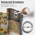 thumbnail image 6 of 2 Panels Outdoor Curtains for Patio Waterproof 54"x95" Sunflowers Weatherproof Privacy Outsides Curtains, Farmhouse Vintage Western Texas Star Plaid Grommet Thermal Drapes for Cabana Porch Pergola, 6 of 8