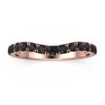 thumbnail image 1 of Radhika2 Curved Black Diamond Moissanite Ring 18K Rose Gold Over Silver, 1 of 4