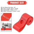 thumbnail image 3 of Unique Bargains Bike Bicycle Wheel Rim Strip Rim Tape Liner Inner Tube Protection Band Pair Red-16in, 3 of 7