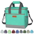 thumbnail image 1 of Bolsa térmica Iknoe plegable, 29 x 17 x 30 cm, aislante, color menta, 1 of 5