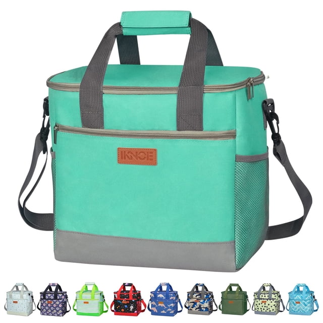 Bolsa térmica Iknoe plegable, 29 x 17 x 30 cm, aislante, color menta