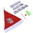 thumbnail image 2 of Sombrero de Navidad DIY hecho a mano, sombrero de Navidad pintado con diamantes, decoración clásica para fiesta AA857, 2 of 14