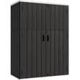 thumbnail image 5 of PATIOEASY Outdoor Vertical Storage Shed,57 Cu.ft Outdoor Storage Cabinet Waterproof,Resin Sheds & Outdoor Storage Clearance for Garden,Patio,Backyard,Lockable (Black), 5 of 8