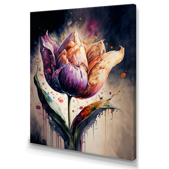 Designart Colorful Tulip II Canvas Wall Art