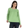 thumbnail image 1 of Moomaya Haut en Dentelle Style Victorien pour Femmes Manches Longues Tunique Décontractée Unie, 1 of 6