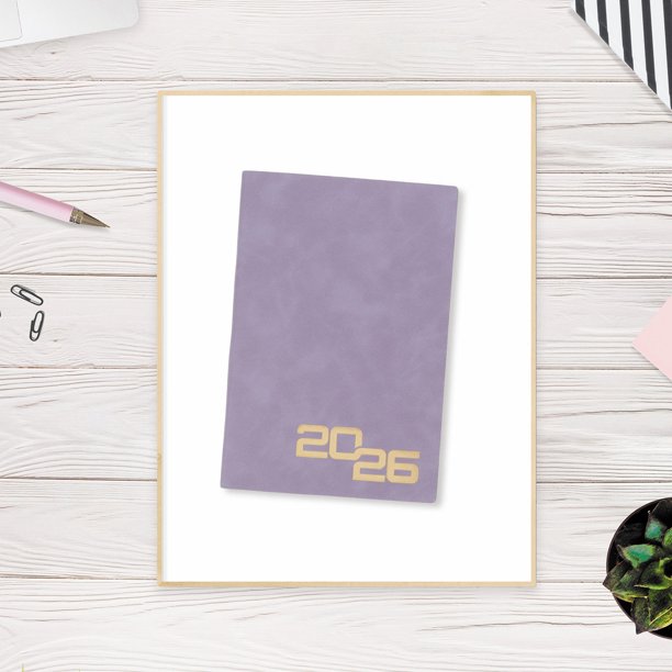 unbranded Agenda Semanal Mensual 2026 Rosa Con Cubierta Duradera De Cuero Sintético Para Trabajo Y Estudio