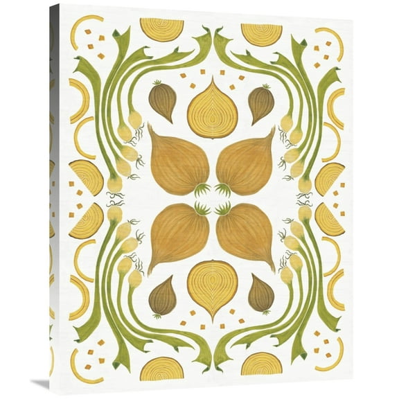 Global Gallery's 'Retro Onion Otomi' By Elyse DeNeige Stretched Canvas Wall Art