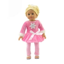 Pink Snowflake Tutu Dress For 18 Inch Dolls