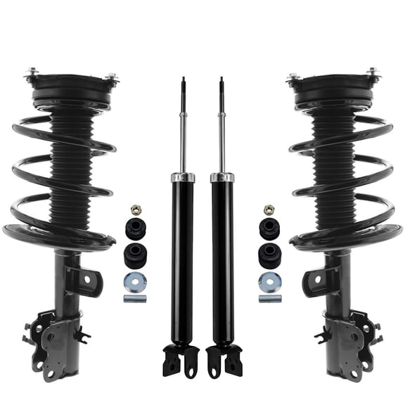 Detroit Axle - Struts Shocks for 2016 2017 2018 Nissan Maxima, 2 Front Struts with Coil Springs 2 Rear Shock Absorbers Suspension Replacement