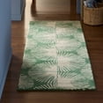 thumbnail image 2 of NICOLE MILLER NEW YORK Kendall Slinky Geo Handcrafted Runner Area Rug, 100% Wool Rug, Green, 2'5"x7", 2 of 9