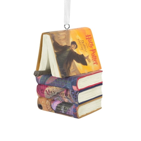 Hallmark Harry Potter Stacked Books and Wand Christmas Ornament