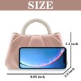thumbnail image 3 of HGIEYS Pleated Clutch Purses for Women Soft Leather Evening Bag Pearl Handbags for Wedding Bridal Party Prom | Soft Leather, 3 of 9