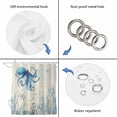 thumbnail image 5 of Blue Octopus Coastal Bathroom Shower Curtains with 12 Hooks Waterproof Shower Curtain for Stalls and Bathtubs Coral Summer Beach Nautical Ocean Beige Decorative Bathroom Privacy Curtain 72x78 Inches, 5 of 9