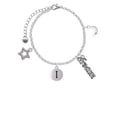 thumbnail image 2 of Delight Jewelry Silvertone Capital Letter - I - Pebble Disc - Silvertone Dream Big Charm Bracelet, 7.5+2" Extender, 2 of 4